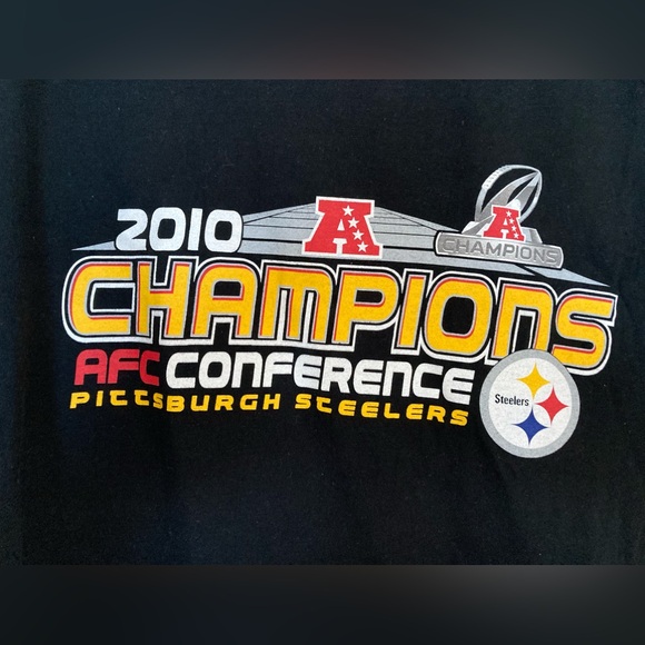 Pittsburgh Steelers AFC 2010 Conference Champions TShirt - Picture 3 of 5